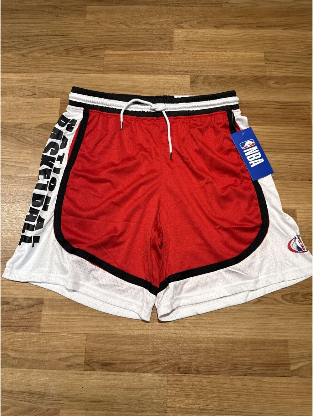 NBA Classic Mesh Basketball Shorts Men's Medium Red Athletic Drawstring NWT